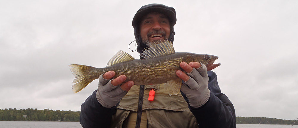 Lawrence holding a nice walleye